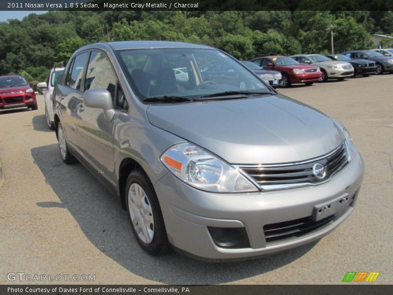 Magnetic Gray Metallic / Charcoal 2011 Nissan Versa 1.8 S Sedan
