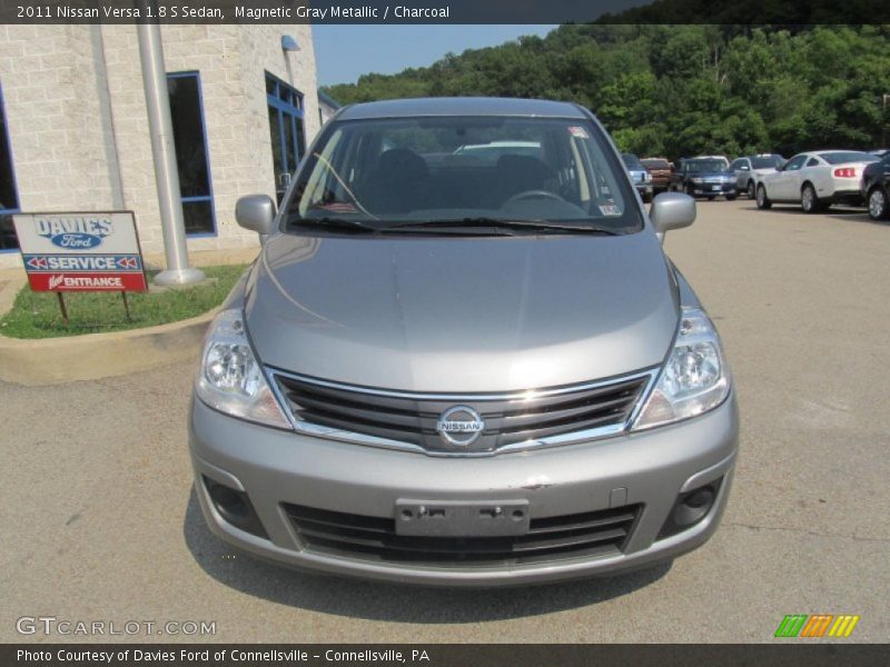 Magnetic Gray Metallic / Charcoal 2011 Nissan Versa 1.8 S Sedan