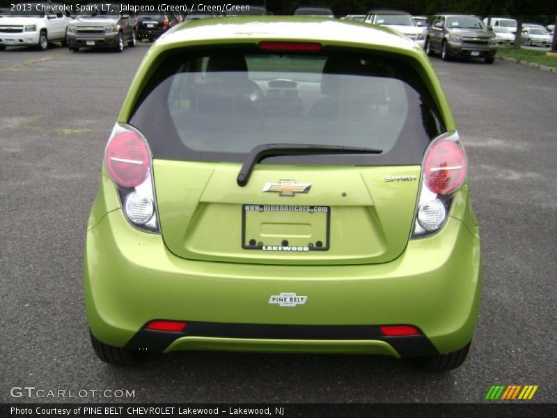 Jalapeno (Green) / Green/Green 2013 Chevrolet Spark LT