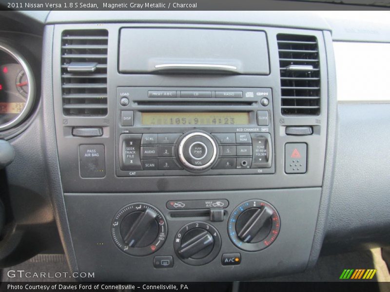 Magnetic Gray Metallic / Charcoal 2011 Nissan Versa 1.8 S Sedan