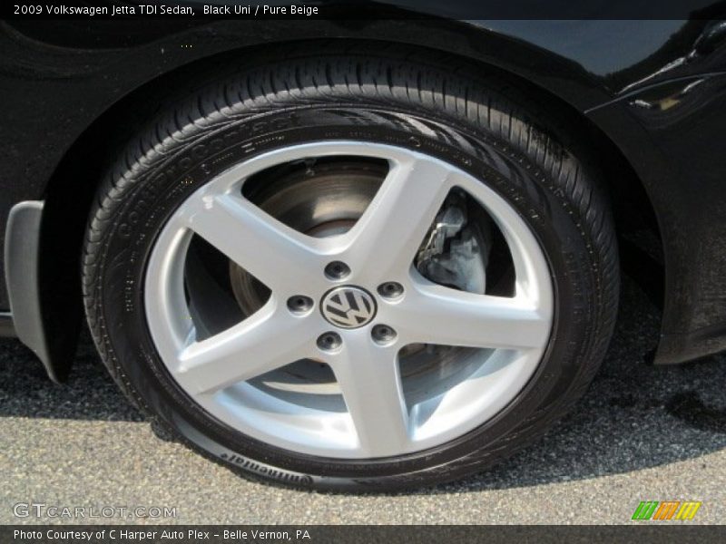 Black Uni / Pure Beige 2009 Volkswagen Jetta TDI Sedan