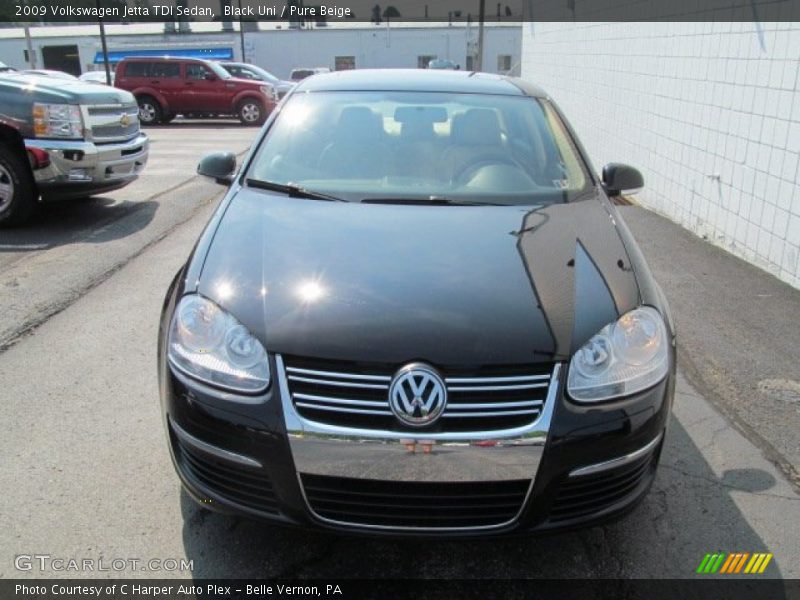 Black Uni / Pure Beige 2009 Volkswagen Jetta TDI Sedan