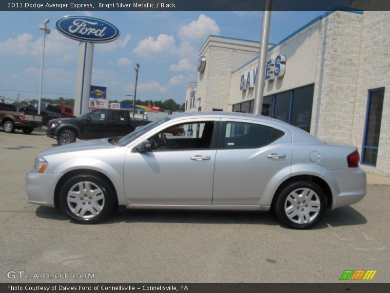 Bright Silver Metallic / Black 2011 Dodge Avenger Express