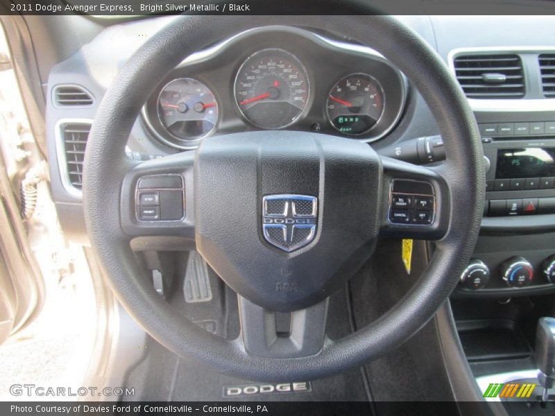 Bright Silver Metallic / Black 2011 Dodge Avenger Express
