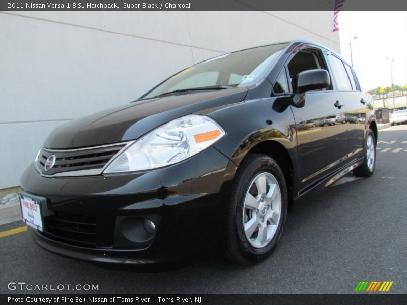 Super Black / Charcoal 2011 Nissan Versa 1.8 SL Hatchback