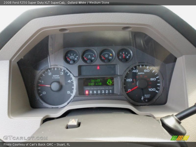 Oxford White / Medium Stone 2008 Ford F250 Super Duty XLT SuperCab