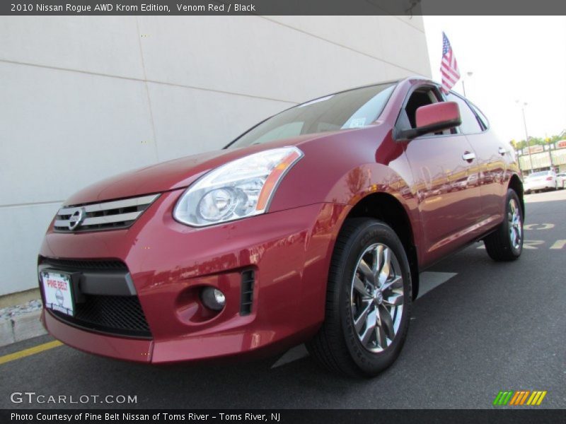 Venom Red / Black 2010 Nissan Rogue AWD Krom Edition