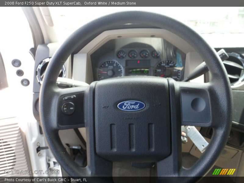 Oxford White / Medium Stone 2008 Ford F250 Super Duty XLT SuperCab