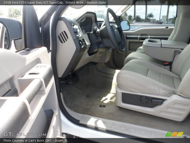 Oxford White / Medium Stone 2008 Ford F250 Super Duty XLT SuperCab