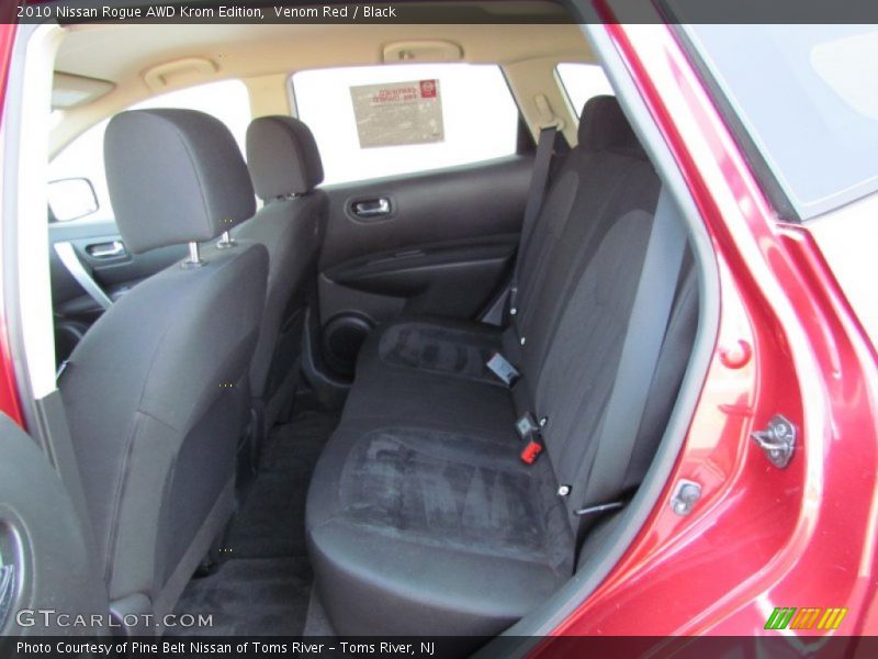 Rear Seat of 2010 Rogue AWD Krom Edition