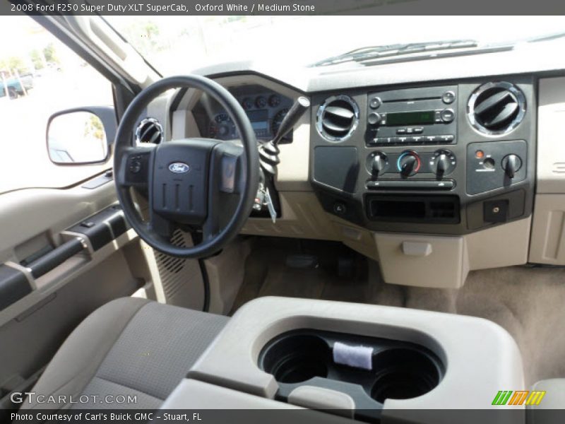 Oxford White / Medium Stone 2008 Ford F250 Super Duty XLT SuperCab