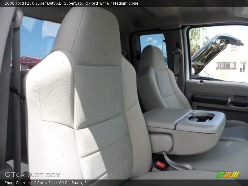 Oxford White / Medium Stone 2008 Ford F250 Super Duty XLT SuperCab
