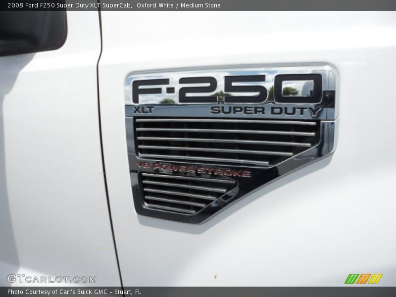 Oxford White / Medium Stone 2008 Ford F250 Super Duty XLT SuperCab