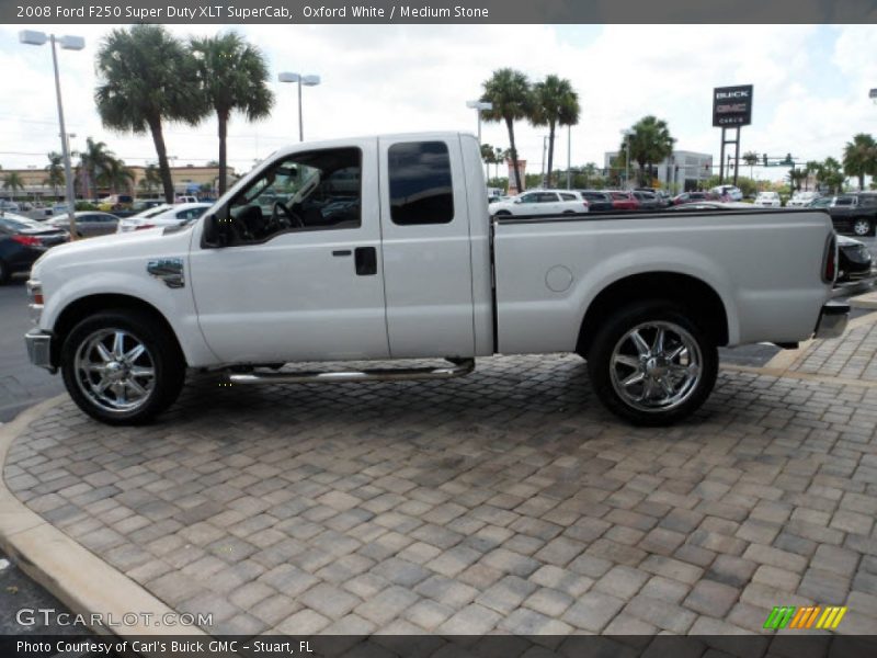 Oxford White / Medium Stone 2008 Ford F250 Super Duty XLT SuperCab