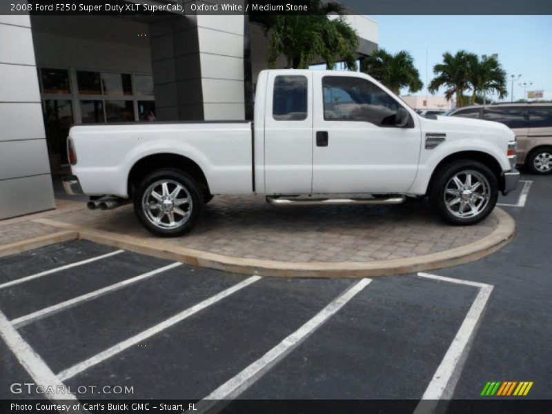 Oxford White / Medium Stone 2008 Ford F250 Super Duty XLT SuperCab