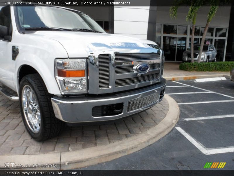 Oxford White / Medium Stone 2008 Ford F250 Super Duty XLT SuperCab
