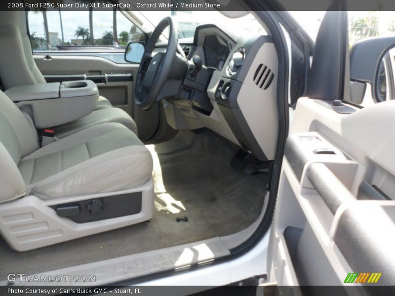 Oxford White / Medium Stone 2008 Ford F250 Super Duty XLT SuperCab