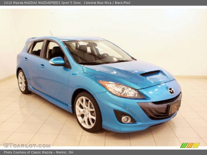 Celestial Blue Mica / Black/Red 2010 Mazda MAZDA3 MAZDASPEED3 Sport 5 Door