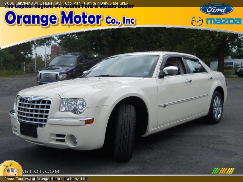 Cool Vanilla White / Dark Slate Gray 2008 Chrysler 300 C HEMI AWD