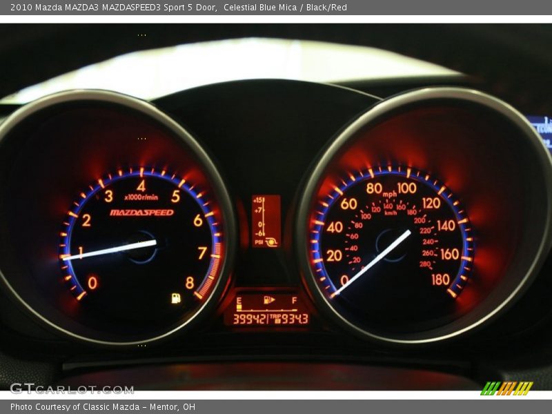 Celestial Blue Mica / Black/Red 2010 Mazda MAZDA3 MAZDASPEED3 Sport 5 Door