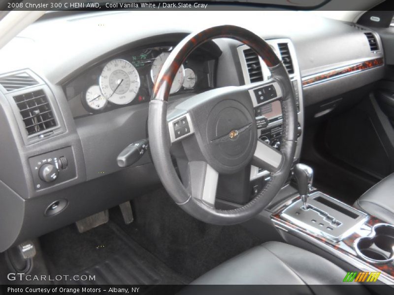 Cool Vanilla White / Dark Slate Gray 2008 Chrysler 300 C HEMI AWD