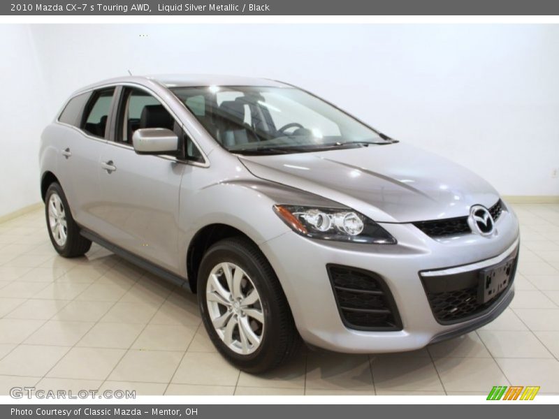 Liquid Silver Metallic / Black 2010 Mazda CX-7 s Touring AWD