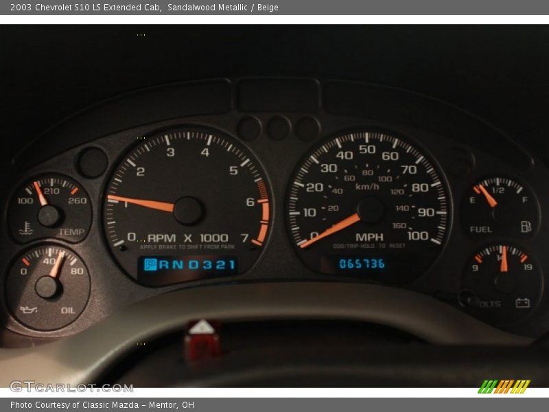  2003 S10 LS Extended Cab LS Extended Cab Gauges