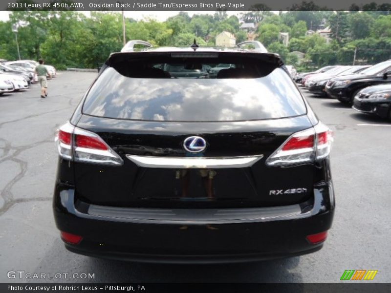 Obsidian Black / Saddle Tan/Espresso Birds Eye Maple 2013 Lexus RX 450h AWD