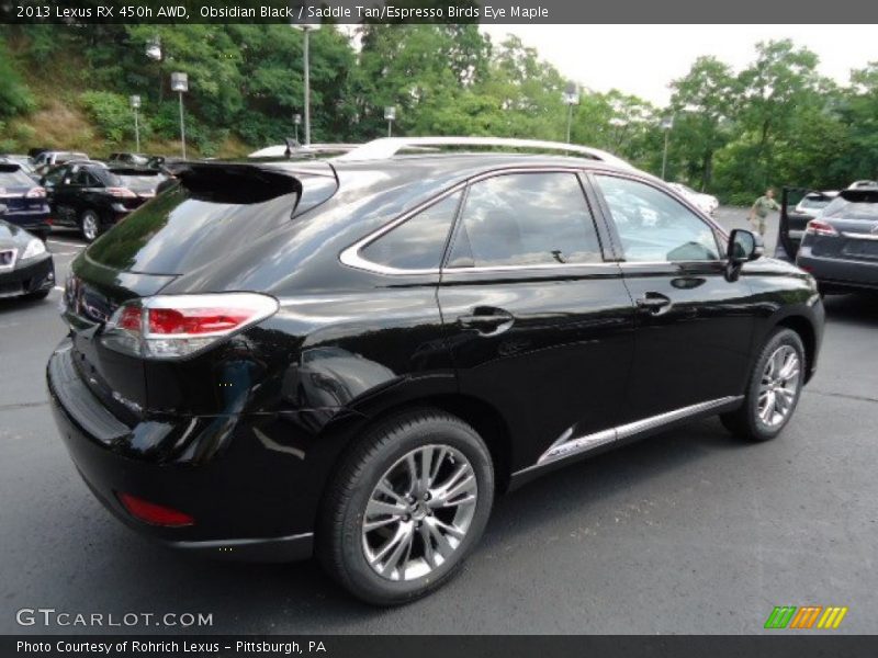 Obsidian Black / Saddle Tan/Espresso Birds Eye Maple 2013 Lexus RX 450h AWD