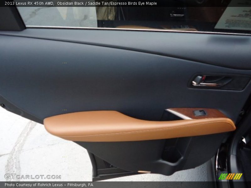 Obsidian Black / Saddle Tan/Espresso Birds Eye Maple 2013 Lexus RX 450h AWD