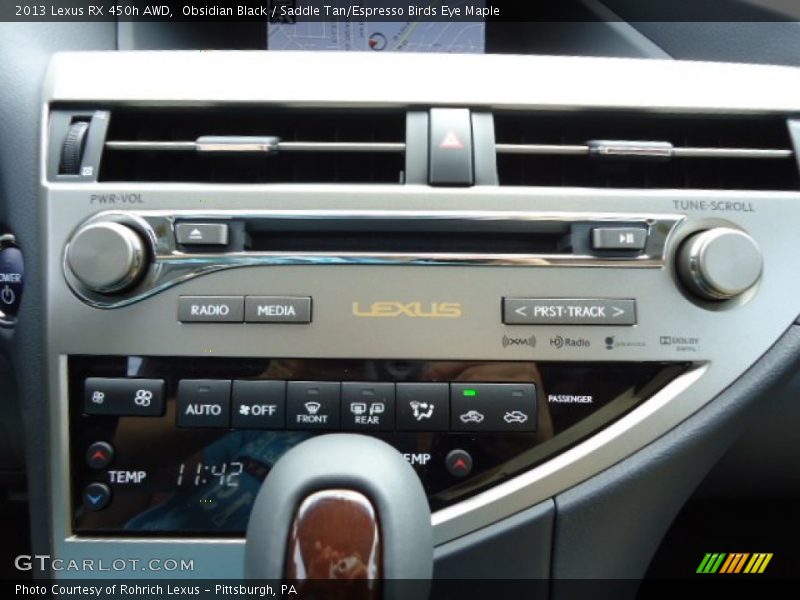 Obsidian Black / Saddle Tan/Espresso Birds Eye Maple 2013 Lexus RX 450h AWD