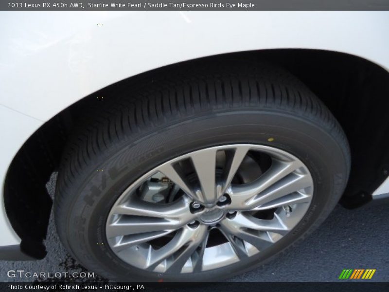 Starfire White Pearl / Saddle Tan/Espresso Birds Eye Maple 2013 Lexus RX 450h AWD