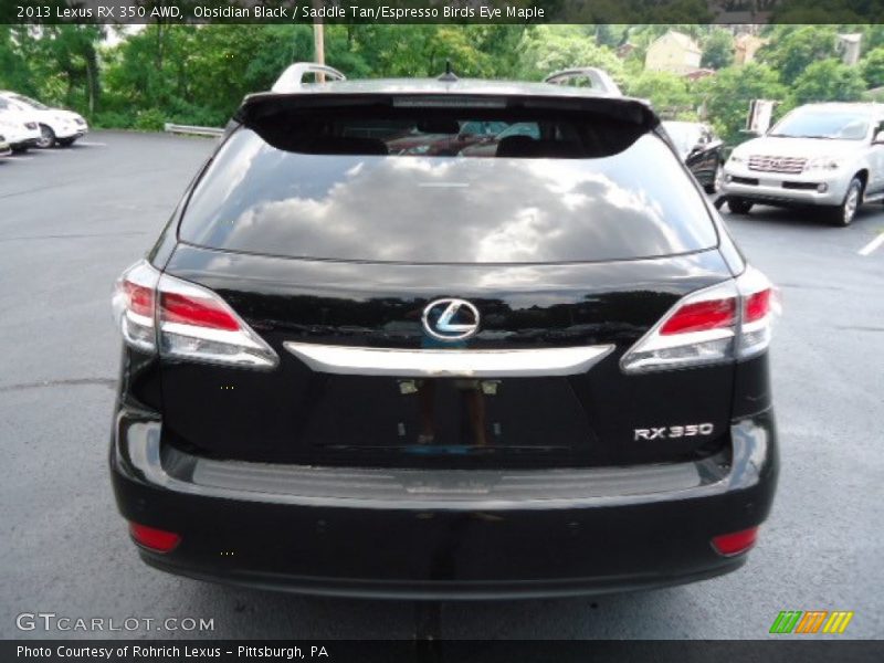 Obsidian Black / Saddle Tan/Espresso Birds Eye Maple 2013 Lexus RX 350 AWD