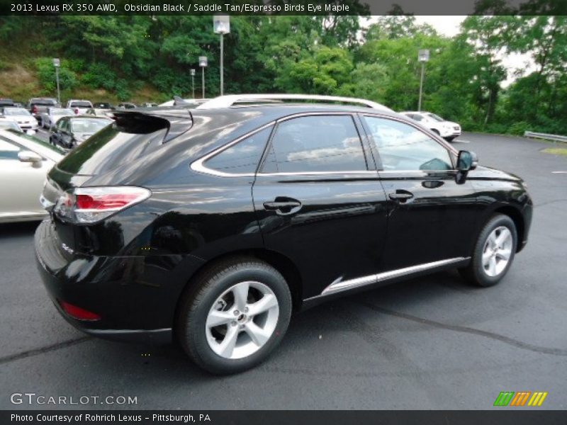 Obsidian Black / Saddle Tan/Espresso Birds Eye Maple 2013 Lexus RX 350 AWD