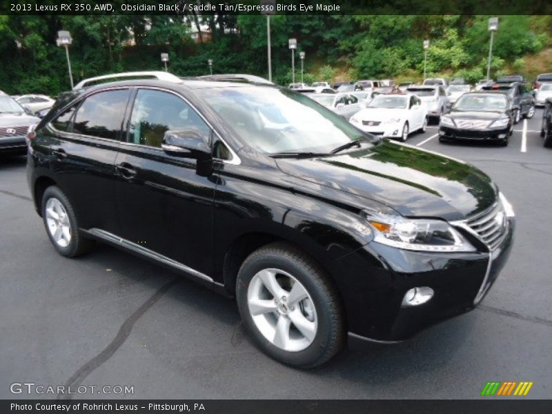 Obsidian Black / Saddle Tan/Espresso Birds Eye Maple 2013 Lexus RX 350 AWD