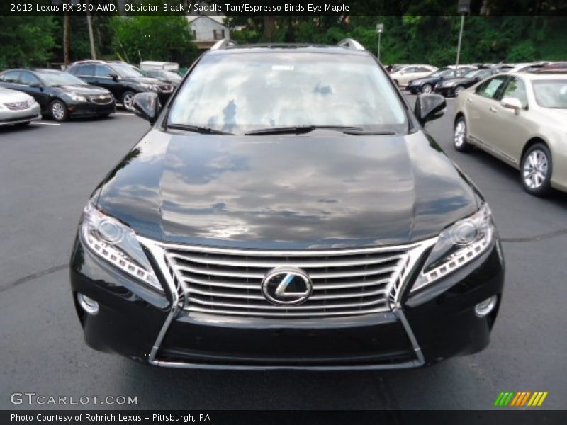 Obsidian Black / Saddle Tan/Espresso Birds Eye Maple 2013 Lexus RX 350 AWD