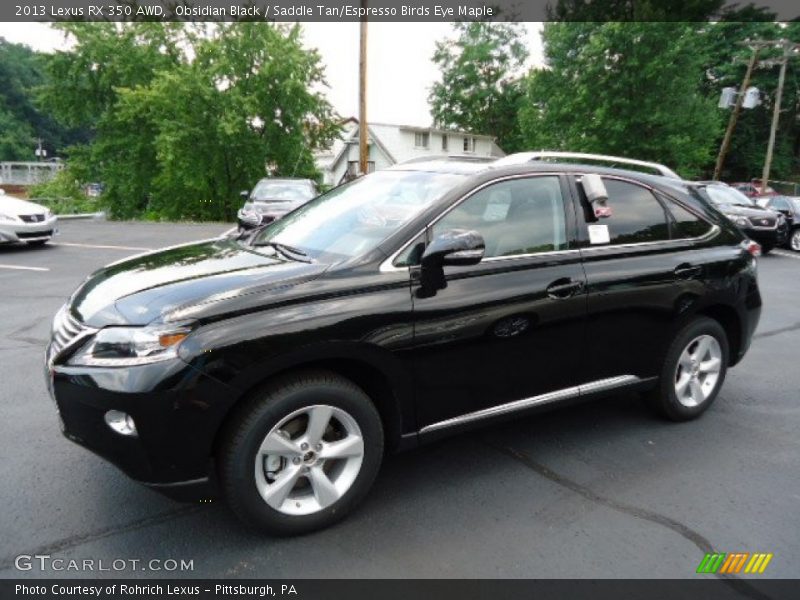 Obsidian Black / Saddle Tan/Espresso Birds Eye Maple 2013 Lexus RX 350 AWD