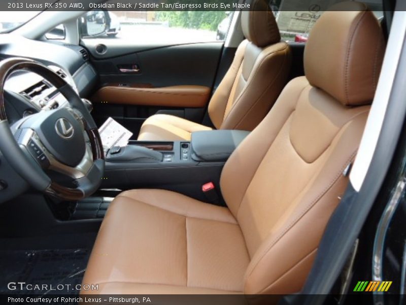 Obsidian Black / Saddle Tan/Espresso Birds Eye Maple 2013 Lexus RX 350 AWD