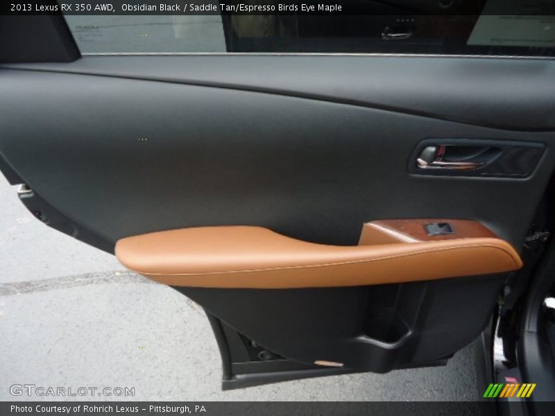 Obsidian Black / Saddle Tan/Espresso Birds Eye Maple 2013 Lexus RX 350 AWD