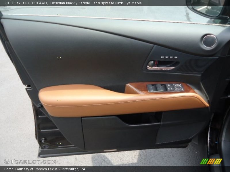 Obsidian Black / Saddle Tan/Espresso Birds Eye Maple 2013 Lexus RX 350 AWD