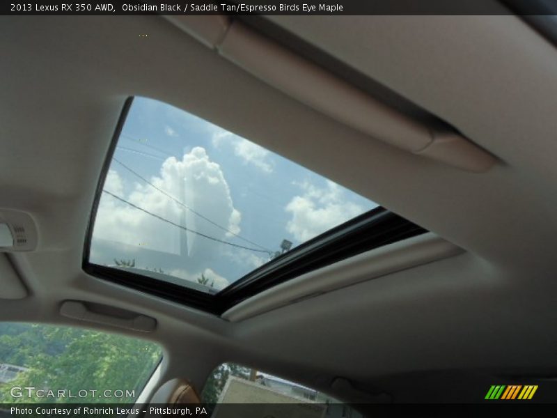 Obsidian Black / Saddle Tan/Espresso Birds Eye Maple 2013 Lexus RX 350 AWD