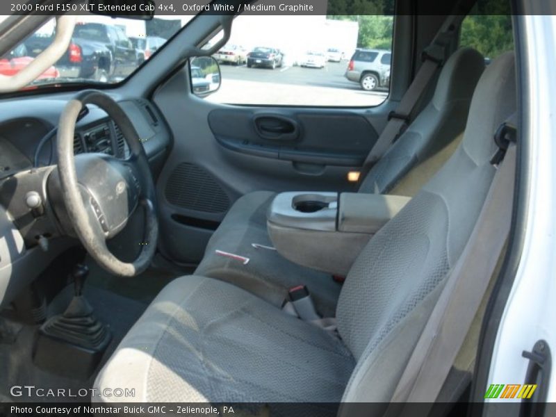 Oxford White / Medium Graphite 2000 Ford F150 XLT Extended Cab 4x4