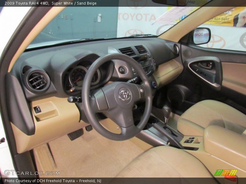 Super White / Sand Beige 2009 Toyota RAV4 4WD
