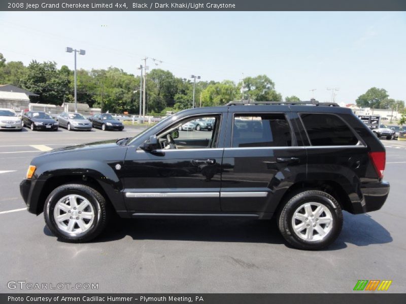 Black / Dark Khaki/Light Graystone 2008 Jeep Grand Cherokee Limited 4x4