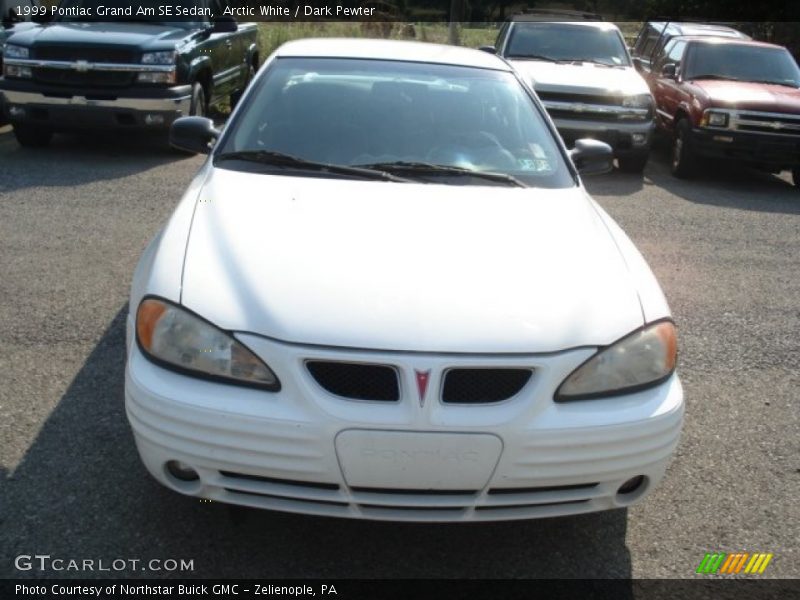 Arctic White / Dark Pewter 1999 Pontiac Grand Am SE Sedan