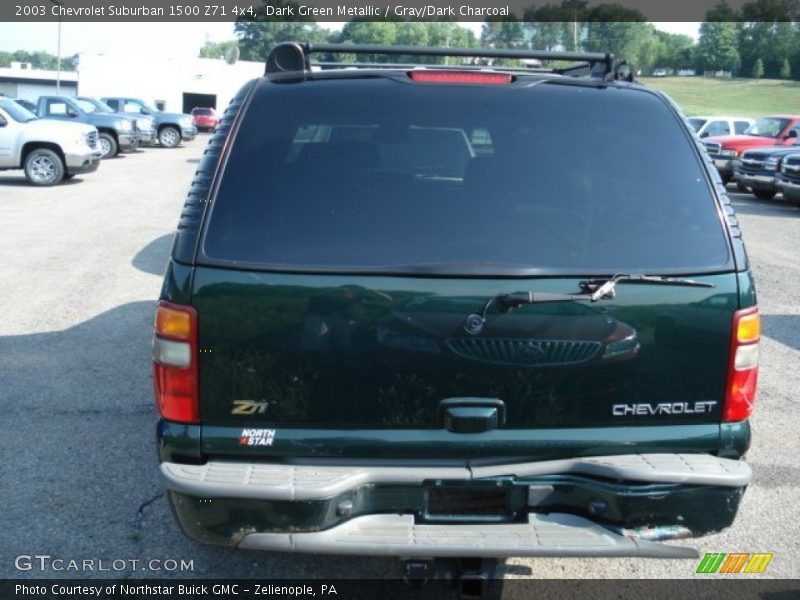 Dark Green Metallic / Gray/Dark Charcoal 2003 Chevrolet Suburban 1500 Z71 4x4