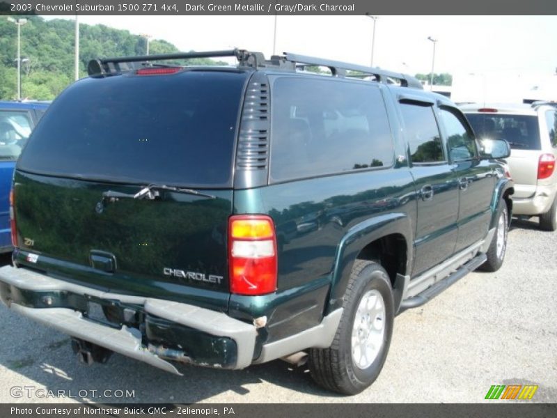Dark Green Metallic / Gray/Dark Charcoal 2003 Chevrolet Suburban 1500 Z71 4x4