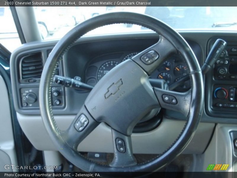 Dark Green Metallic / Gray/Dark Charcoal 2003 Chevrolet Suburban 1500 Z71 4x4