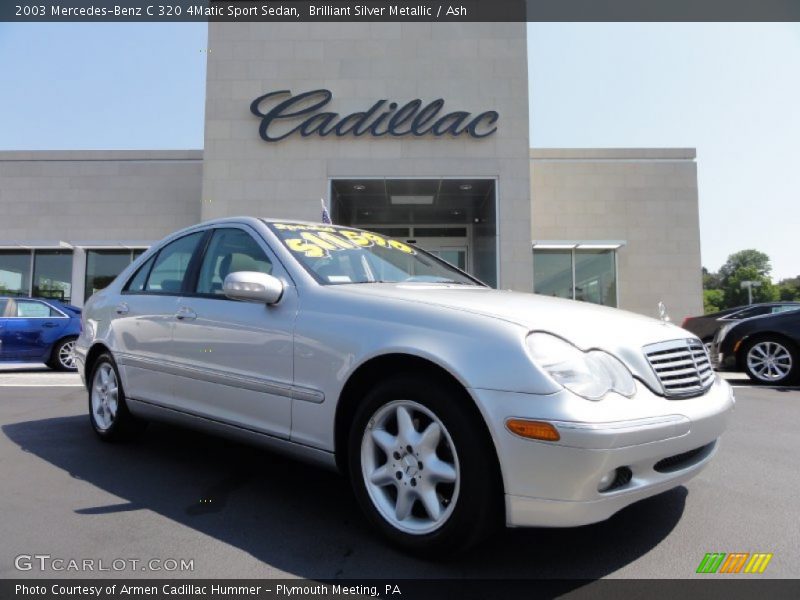 Brilliant Silver Metallic / Ash 2003 Mercedes-Benz C 320 4Matic Sport Sedan