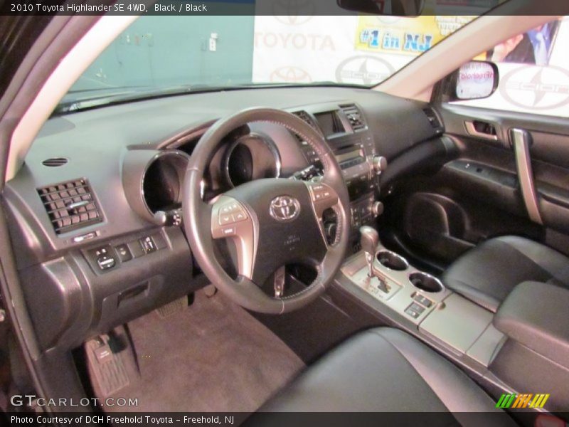 Black / Black 2010 Toyota Highlander SE 4WD